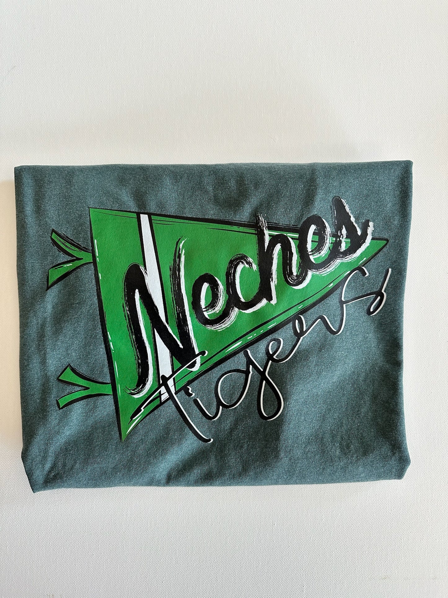Neches Tigers Script Pennant Spirit Tee