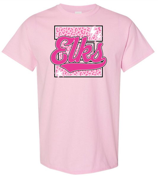 Pink Out Leopard Initial Spirit Graphic Tee