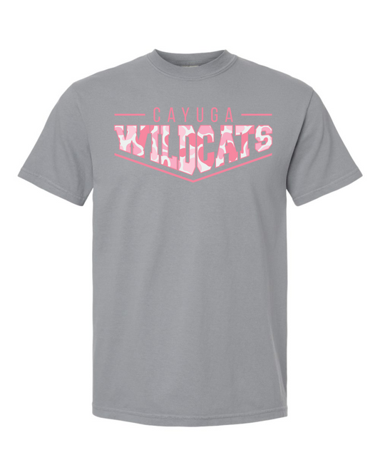 Pink Pointed Camo Spirt Graphic Tee - Cayuga