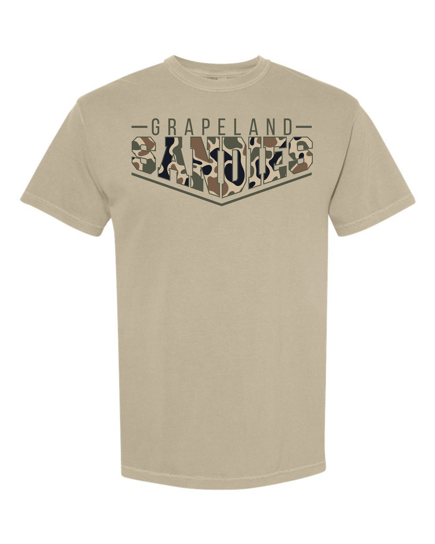 Pointed Camo Spirt Graphic Tee - Grapeland