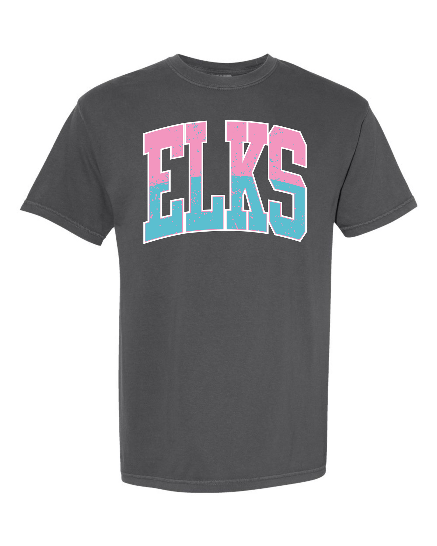 Two Tone Curved Elks Graphic Tee