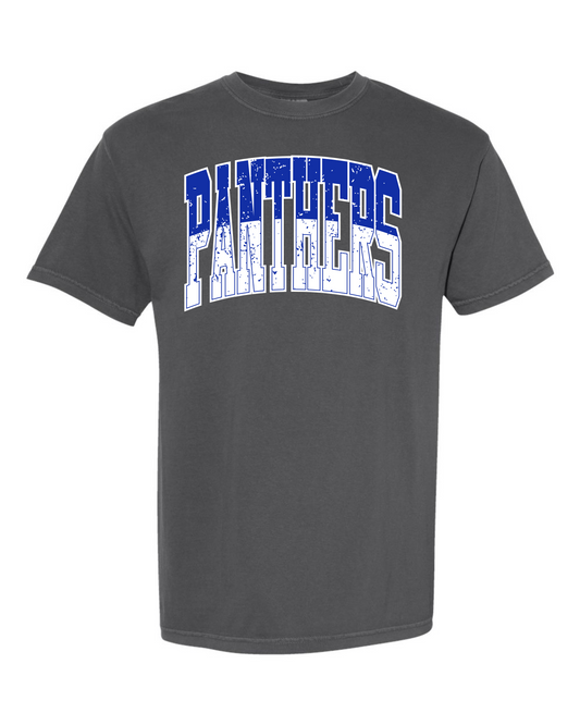 Two Tone Curved Panthers Graphic Tee