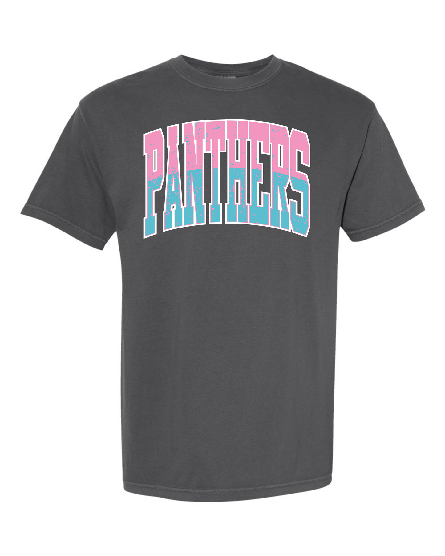 Two Tone Curved Panthers Graphic Tee