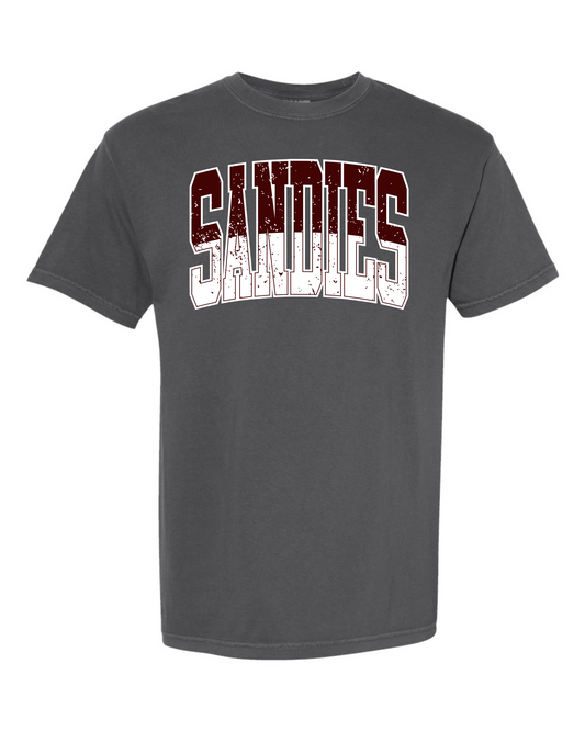 Two Tone Curved Sandies Graphic Tee
