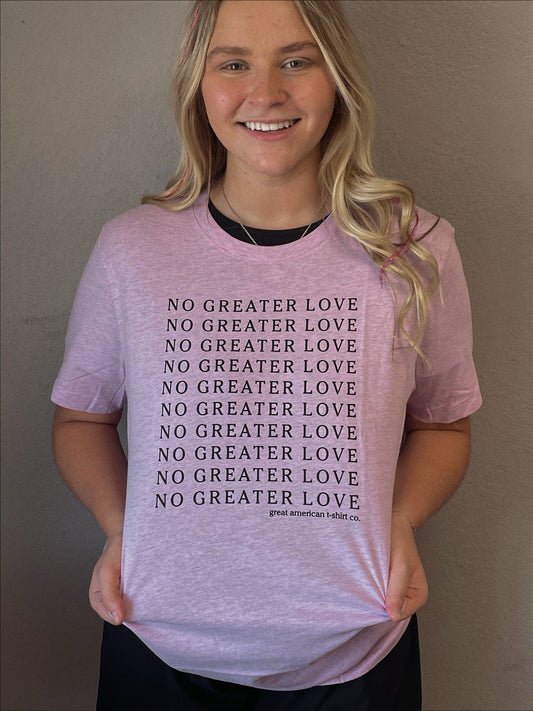 Lilac No Greater Love Graphic Tee
