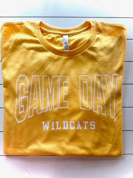 Cayuga Wildcats Curved Game Day Spirit Tee