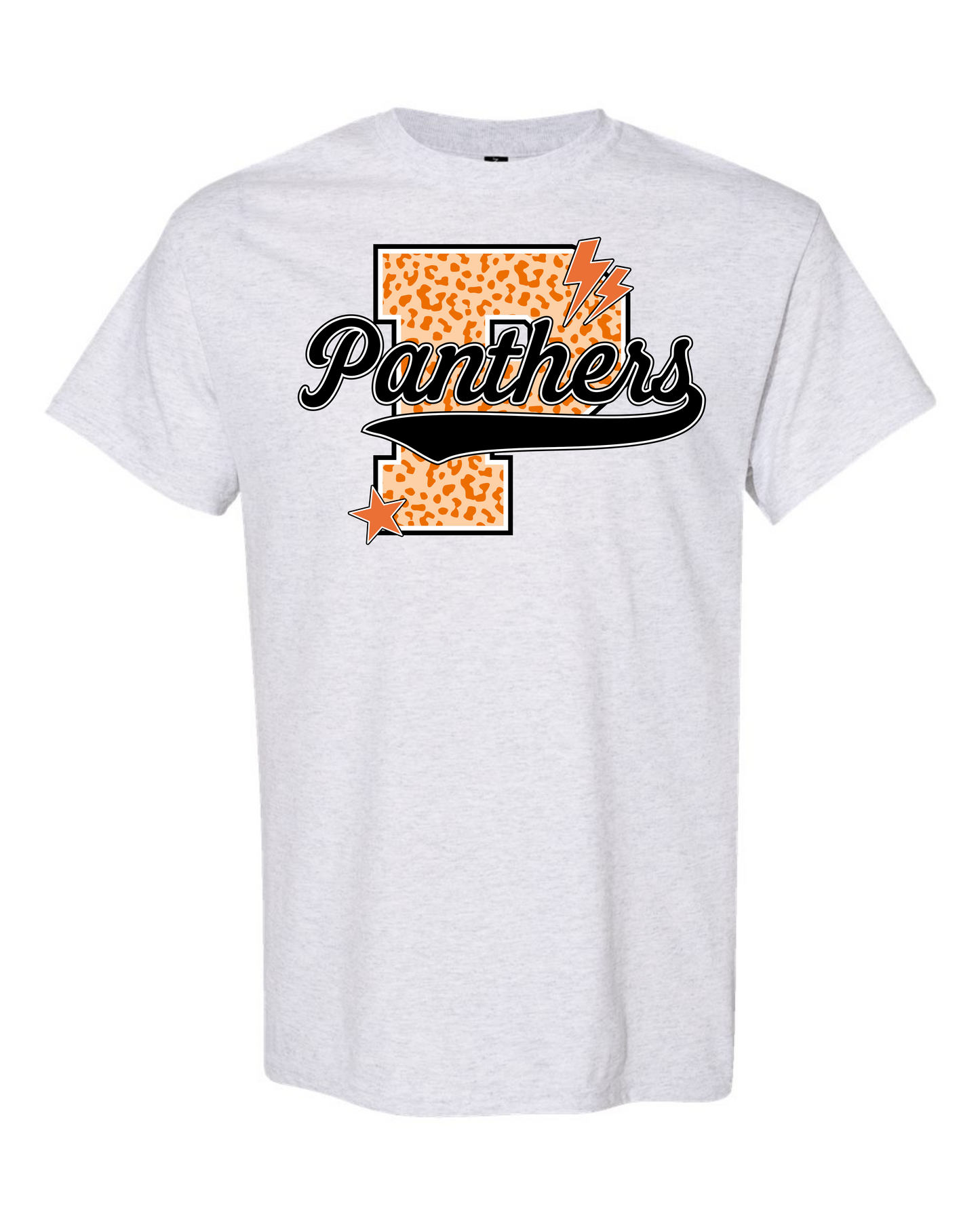Leopard Print Initial Spirit Graphic Tee - Westwood Panthers