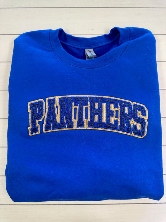 Oakwood Panthers Glitter Embroidered Sweatshirt