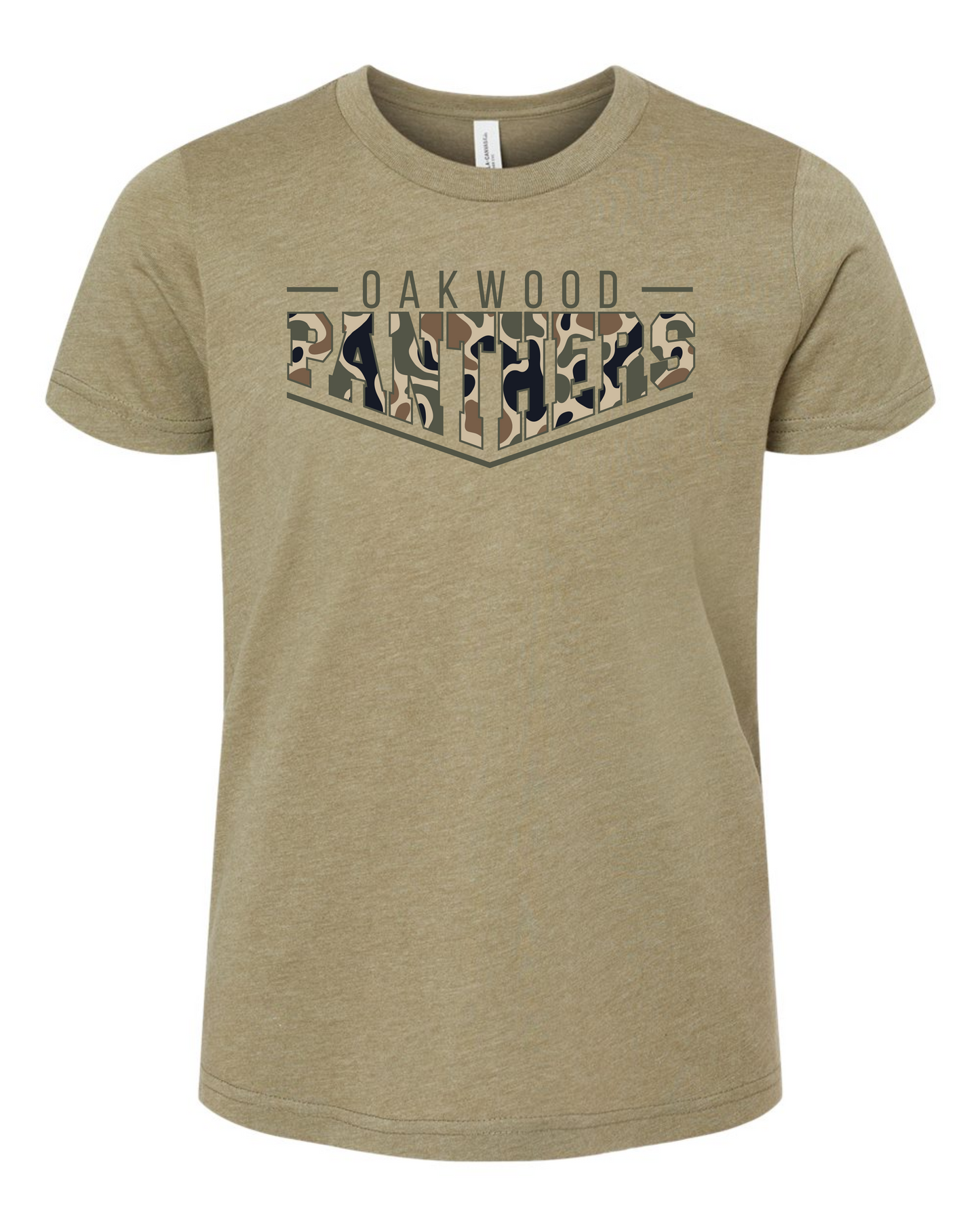 Pointed Camo Spirit Graphic Tee - Multi School and Custom