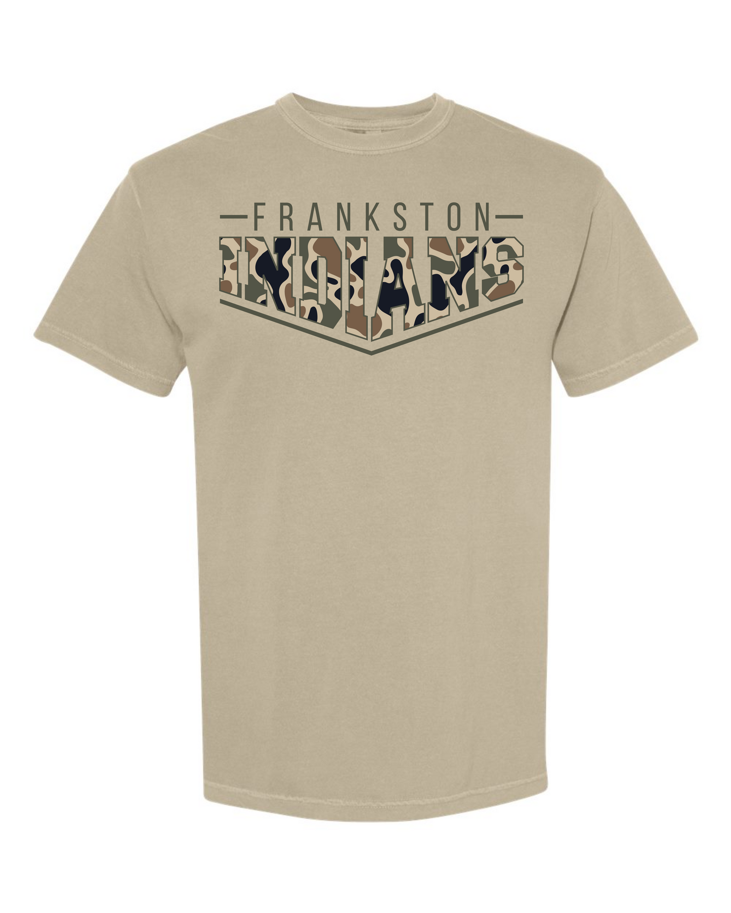 Pointed Camo Spirit Graphic Tee - Multi School and Custom