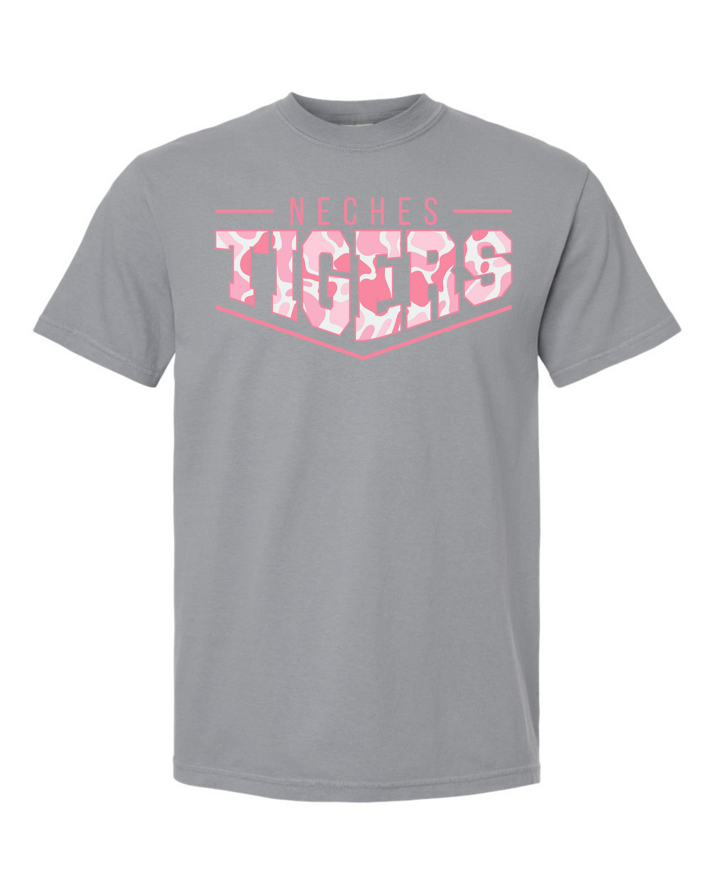Pink Pointed Camo Spirt Graphic Tee - Neches