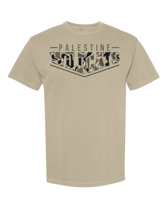 Pointed Camo Spirit Graphic Tee - Multi School and Custom