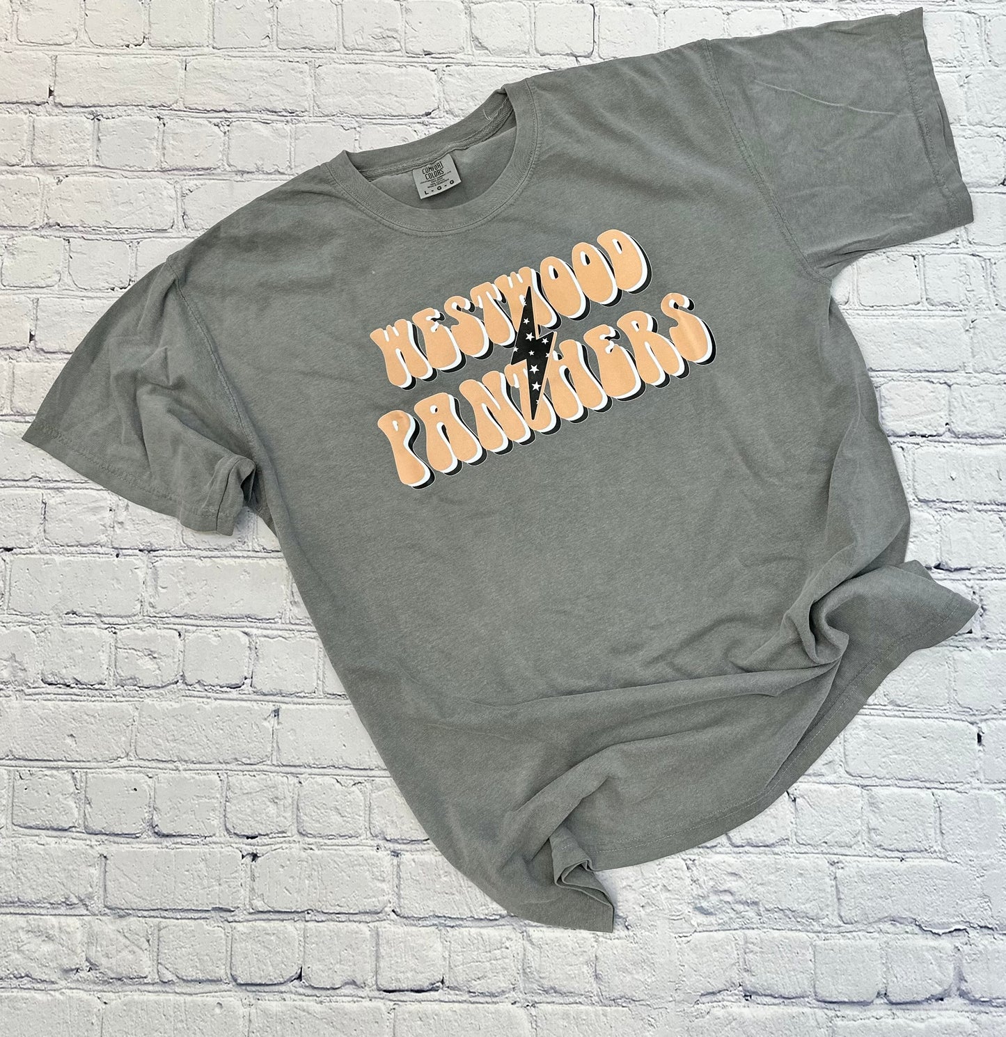 Westwood Panthers Retro Lightning Bolt Spirit Tee