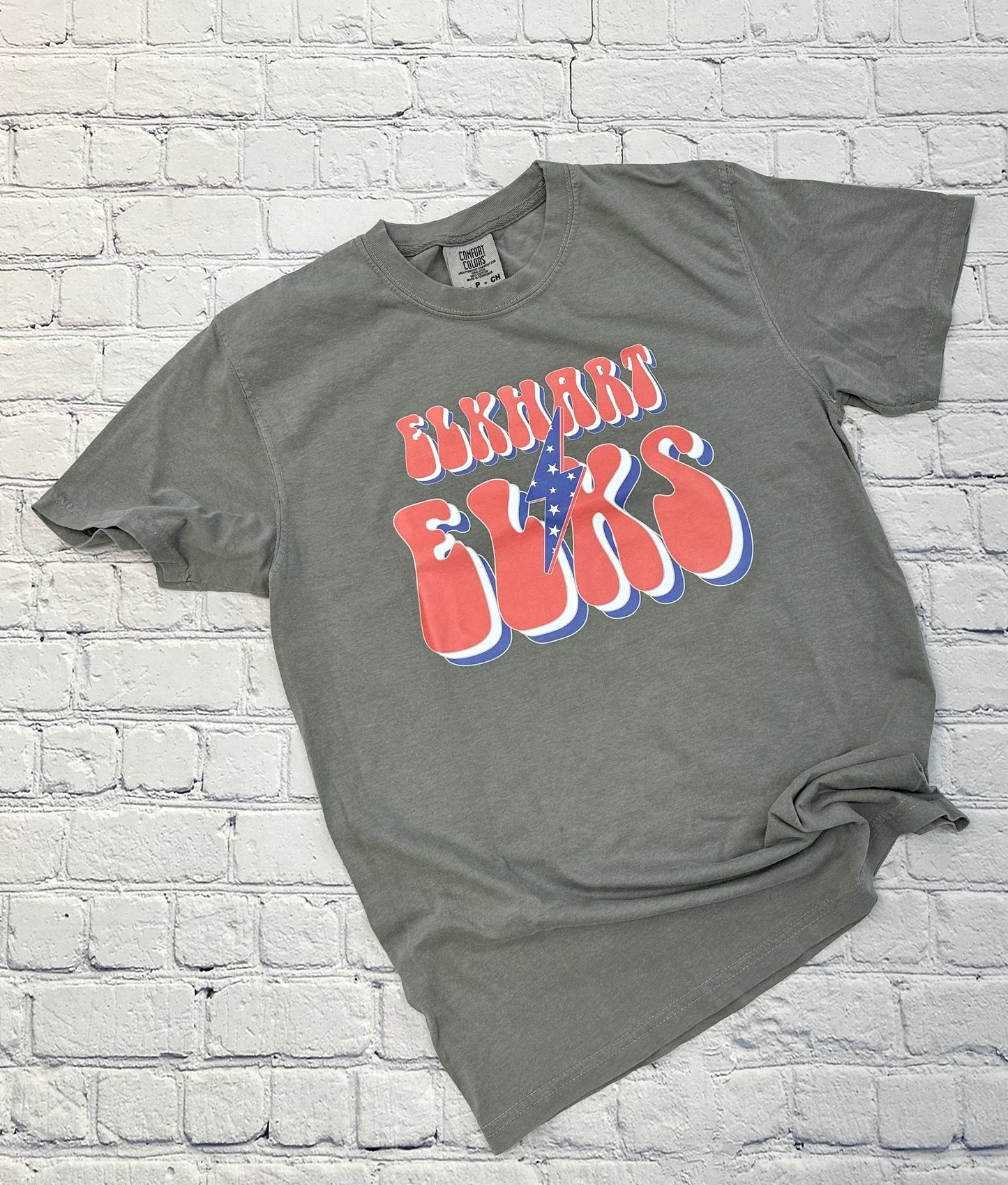 Elkhart Elks Retro Lightning Bolt Spirit Tee