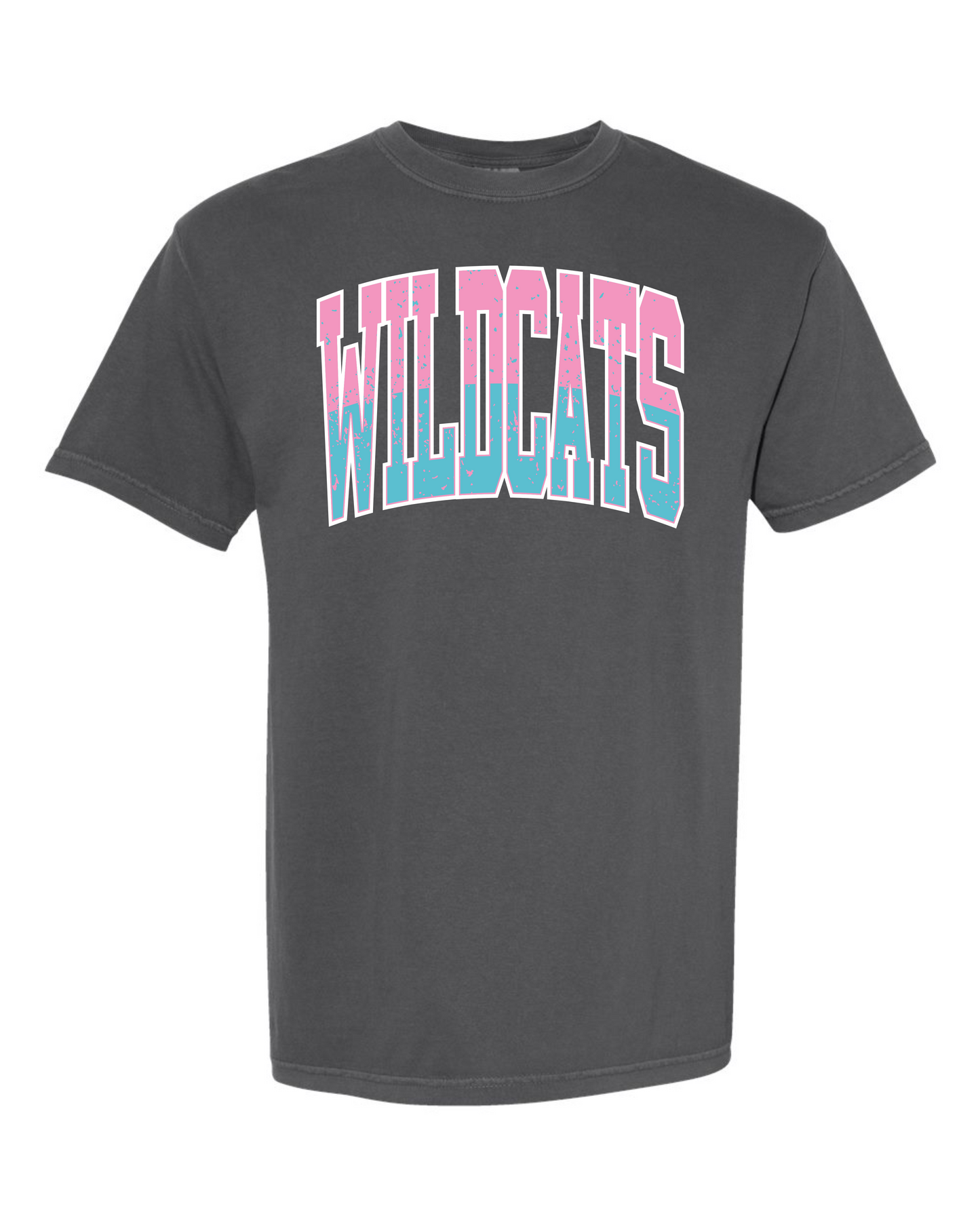 Two Tone Curved Wildcats Graphic Tee
