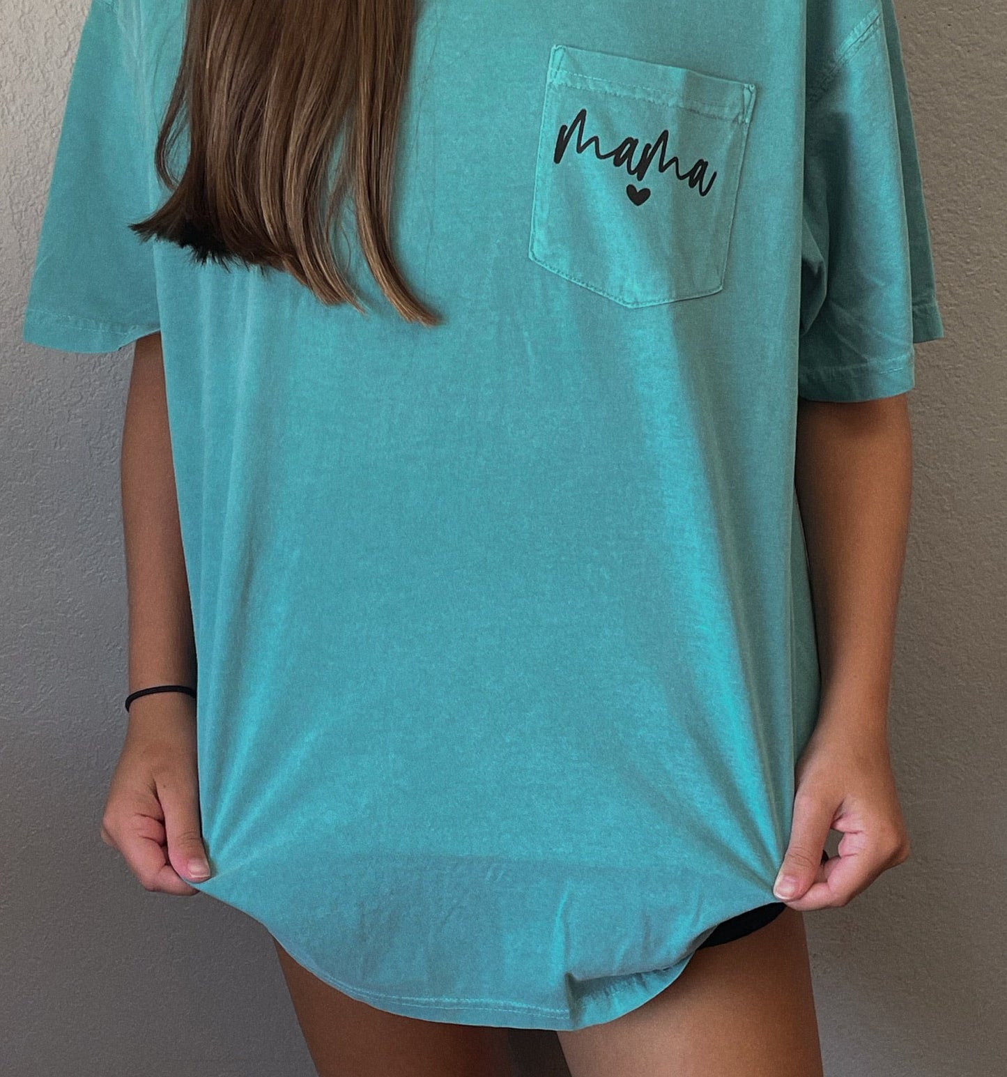 Seafoam Pocket Mama Graphic Tee