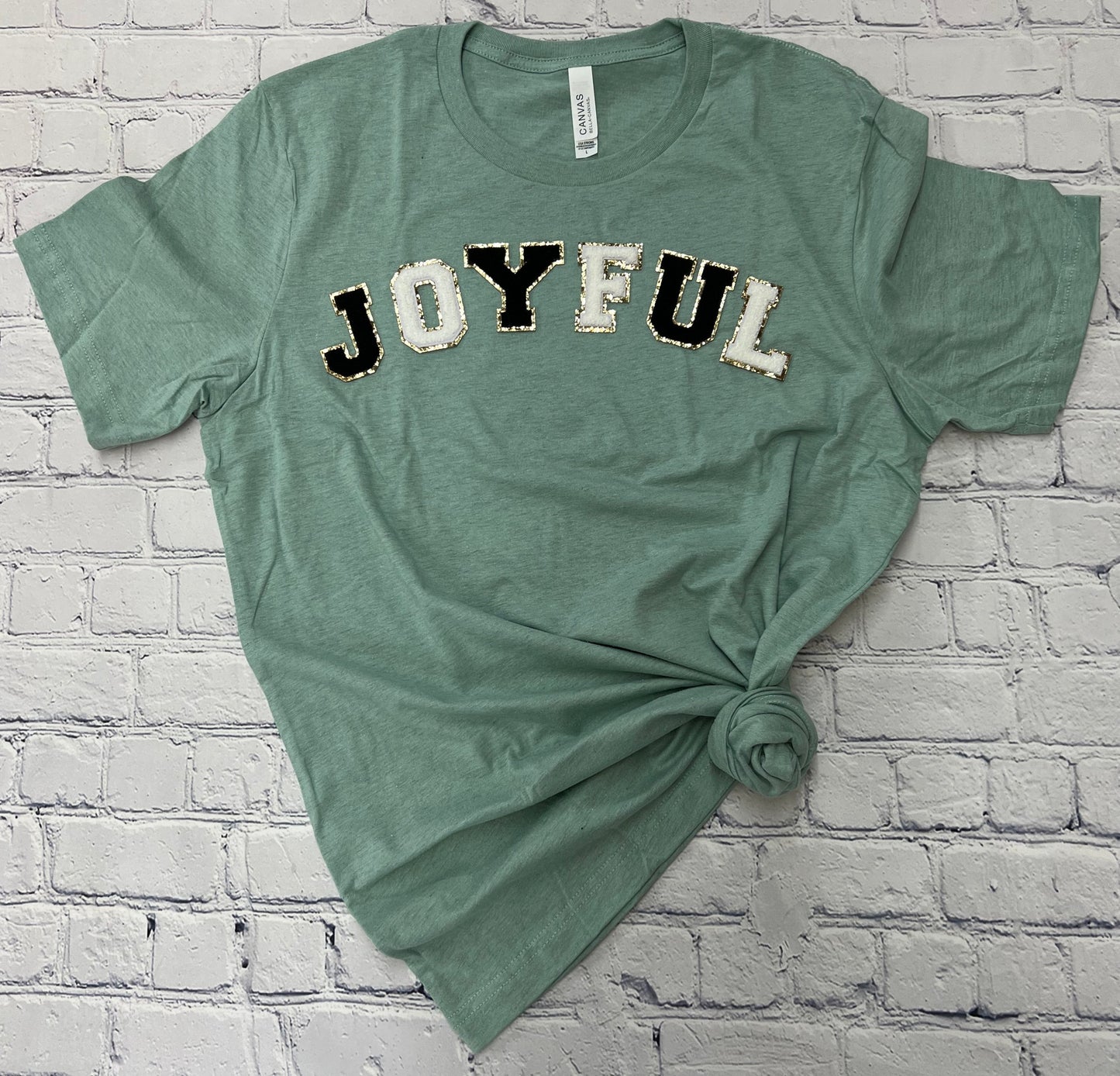 Joyful Festive Letter Patch Graphic Tee